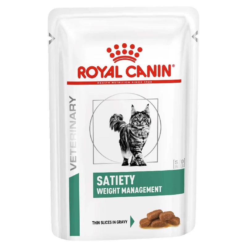    - Weight management cat food  Royal Canin Veterinary Cat Food Pouch Satiety Weight Management